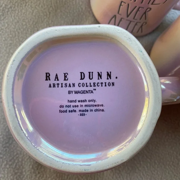 RaeDunn by Magenta, “Happily Ever After”, Pink Iridescent Mug - Picture 5 of 11